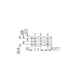 WAGO | 832-3603 | THT MALE HEADER; 1.2 X 1.2 MM SOLDER PIN;