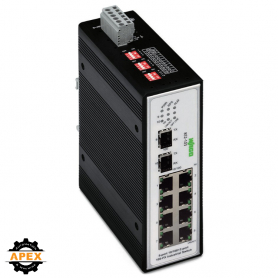 INDUSTRIAL-SWITCH; 8-PORT 100BASE-TX; 2 SLOTS 100BASE-FX; EX