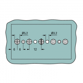 WAGO | 862-1525/999-950 | 4-CONDUCTOR CHASSIS-MOUNT TERMINAL