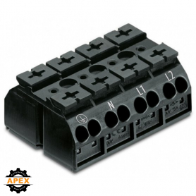 4-CONDUCTOR CHASSIS-MOUNT TERMINAL STRIP; SUITABLE FOR EX E