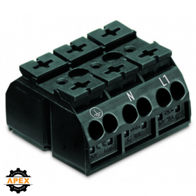 WAGO | 862-1593 | 4-CONDUCTOR CHASSIS-MOUNT TERMINAL STRIP;