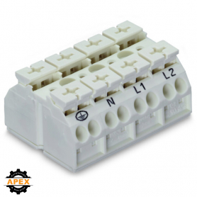 WAGO | 862-1634 | 4-CONDUCTOR CHASSIS-MOUNT TERMINAL STRIP;