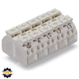 WAGO | 862-9625 | 4-CONDUCTOR CHASSIS-MOUNT TERMINAL STRIP;