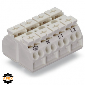WAGO | 862-9634 | 4-CONDUCTOR CHASSIS-MOUNT TERMINAL STRIP;