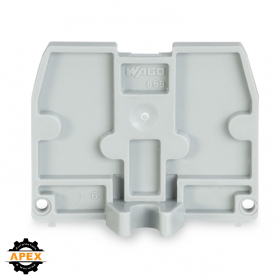 WAGO | 869-395 | END PLATE; WITH FIXING FLANGE M4; 2.5 MM TH