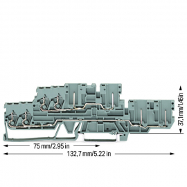 WAGO | 870-131 | 2-CONDUCTOR/2-PIN, DOUBLE-DECK CARRIER TERM