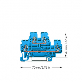 WAGO | 870-504 | DOUBLE-DECK TERMINAL BLOCK; THROUGH/THROUGH