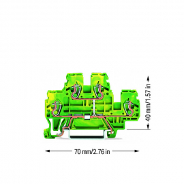 WAGO | 870-507 | DOUBLE-DECK TERMINAL BLOCK; 4-CONDUCTOR GRO