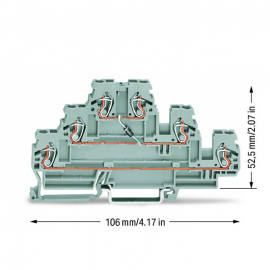 WAGO | 870-590/281-410 | COMPONENT TERMINAL BLOCK; TRIPLE-DE