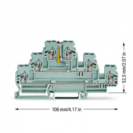 WAGO | 870-593/281-434 | COMPONENT TERMINAL BLOCK; TRIPLE-DE