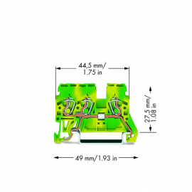 WAGO | 870-687 | 3-CONDUCTOR GROUND TERMINAL BLOCK; 2.5 MM²;