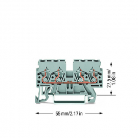 WAGO | 870-831 | 4-CONDUCTOR THROUGH TERMINAL BLOCK; 2.5 MM²