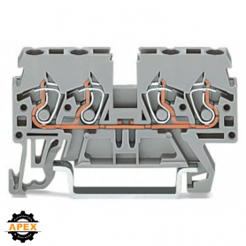 4-CONDUCTOR THROUGH TERMINAL BLOCK; 2.5 MM²; SIDE AND CENTER