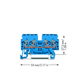 WAGO | 870-834 | 4-CONDUCTOR THROUGH TERMINAL BLOCK; 2.5 MM²