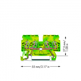 WAGO | 870-837 | 4-CONDUCTOR GROUND TERMINAL BLOCK; 2.5 MM²;