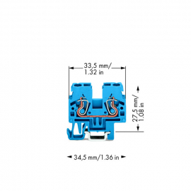 WAGO | 870-914 | 2-CONDUCTOR THROUGH TERMINAL BLOCK; 2.5 MM²