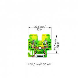 WAGO | 870-917 | 2-CONDUCTOR GROUND TERMINAL BLOCK; 2.5 MM²;