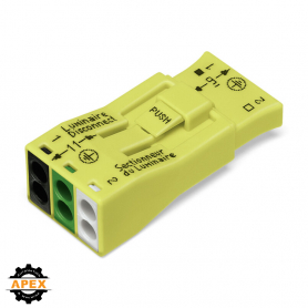 LUMINAIRE DISCONNECT CONNECTOR, YELLOW