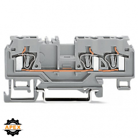 3-CONDUCTOR THROUGH TERMINAL BLOCK; 4 MM²; WITH TEST PORT; W