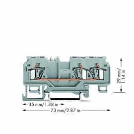 WAGO | 880-681 | 3-CONDUCTOR THROUGH TERMINAL BLOCK; 4 MM²;