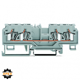 4-CONDUCTOR THROUGH TERMINAL BLOCK; 4 MM²; WITH TEST PORT; W