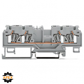 4-CONDUCTOR THROUGH TERMINAL BLOCK; 4 MM²; WITH TEST PORT; W