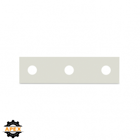 JUMPER; FOR M12 STUD BOLTS; 3-WAY; UNPLATED; WHITE