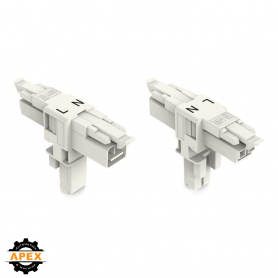 T-DISTRIBUTION CONNECTOR 2-POLE COD. A, WHITE