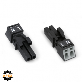 WAGO | 890-202 | SOCKET 2-POLE; BLACK