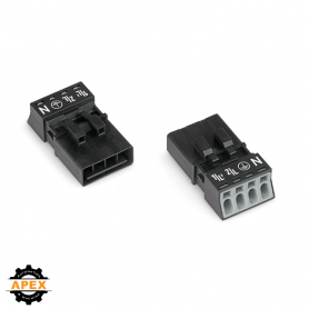 WAGO | 890-214 | PLUG 4-POLE, BLACK