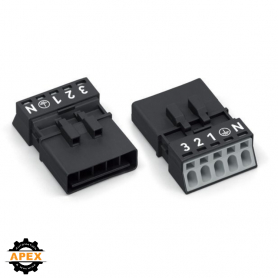 WAGO | 890-215 | PLUG 5-POLE; BLACK