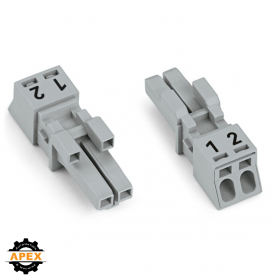 WAGO | 890-242 | SOCKET 2-POLE, GRAY