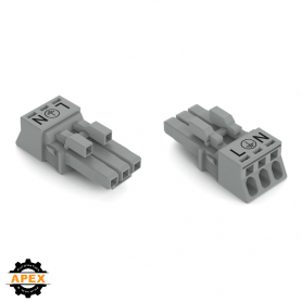 WAGO | 890-243/060-000 | SOCKET 3-POLE, GRAY