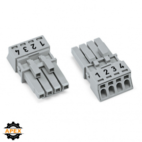 WAGO | 890-244 | SOCKET 4-POLE, GRAY