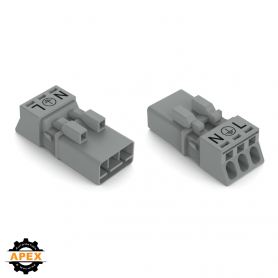 WAGO | 890-253/060-000 | PLUG 3-POLE, GRAY