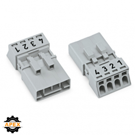 WAGO | 890-254 | PLUG 4-POLE, GRAY