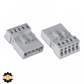 WAGO | 890-255 | PLUG 5-POLE, GRAY