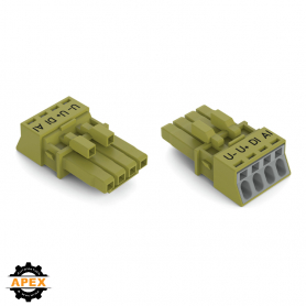 WAGO | 890-264/072-000 | SOCKET 4-POLE, LIGHT GREEN