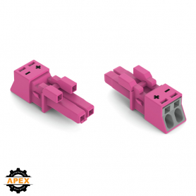 WAGO | 890-282/082-000 | SOCKET 2-POLE, PINK
