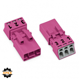 WAGO | 890-293 | PLUG 3-POLE, PINK