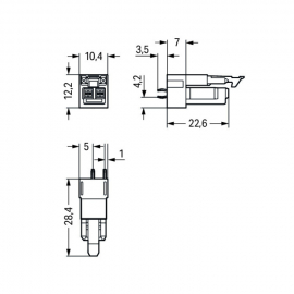 WAGO | 890-3102 | SOCKET FOR PCBS STRAIGHT 2-POLE