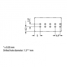 WAGO | 890-3105 | SOCKET FOR PCBS STRAIGHT 5-POLE