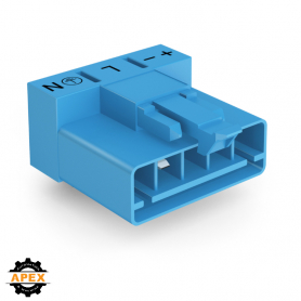 PLUG FOR PCBS ANGLED 5-POLE, BLUE