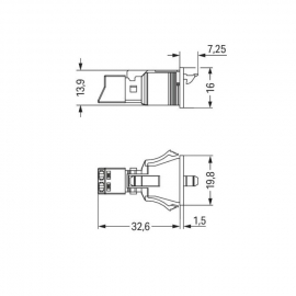 WAGO | 890-702 | SNAP-IN SOCKET BLACK