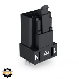 PLUG FOR PCBS STRAIGHT 3-POLE; BLACK