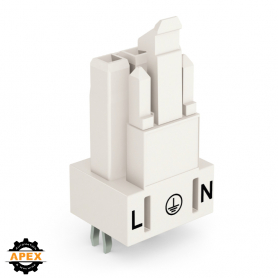 WAGO | 890-823 | SOCKET FOR PCBS STRAIGHT 3-POLE, WHITE