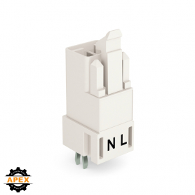 WAGO | 890-832 | PLUG FOR PCBS; STRAIGHT; 2-POLE; COD. A; WH