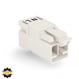 WAGO | 890-832/011-000 | PLUG FOR PCBS ANGLED 2-POLE, WHITE