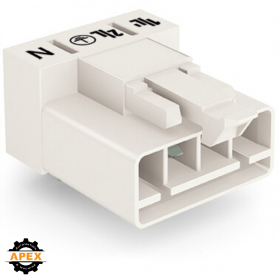 WAGO | 890-834/011-000 | PLUG FOR PCBS ANGLED 4-POLE, WHITE