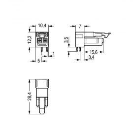 WAGO | 890-882/011-000 | SOCKET FOR PCBS ANGLED 2-POLE, PINK